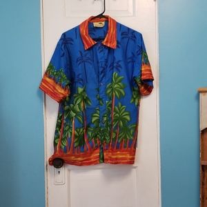 Men's Hawaiian shirt short sleeve button up